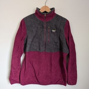 LL Bean Half Zip Polartec Fleece Sweater Jacket Womens Large Outdoor Hiking